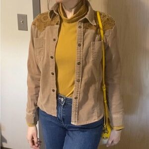 Vintage Corduroy Wrangler Jacket with Stitch Accent